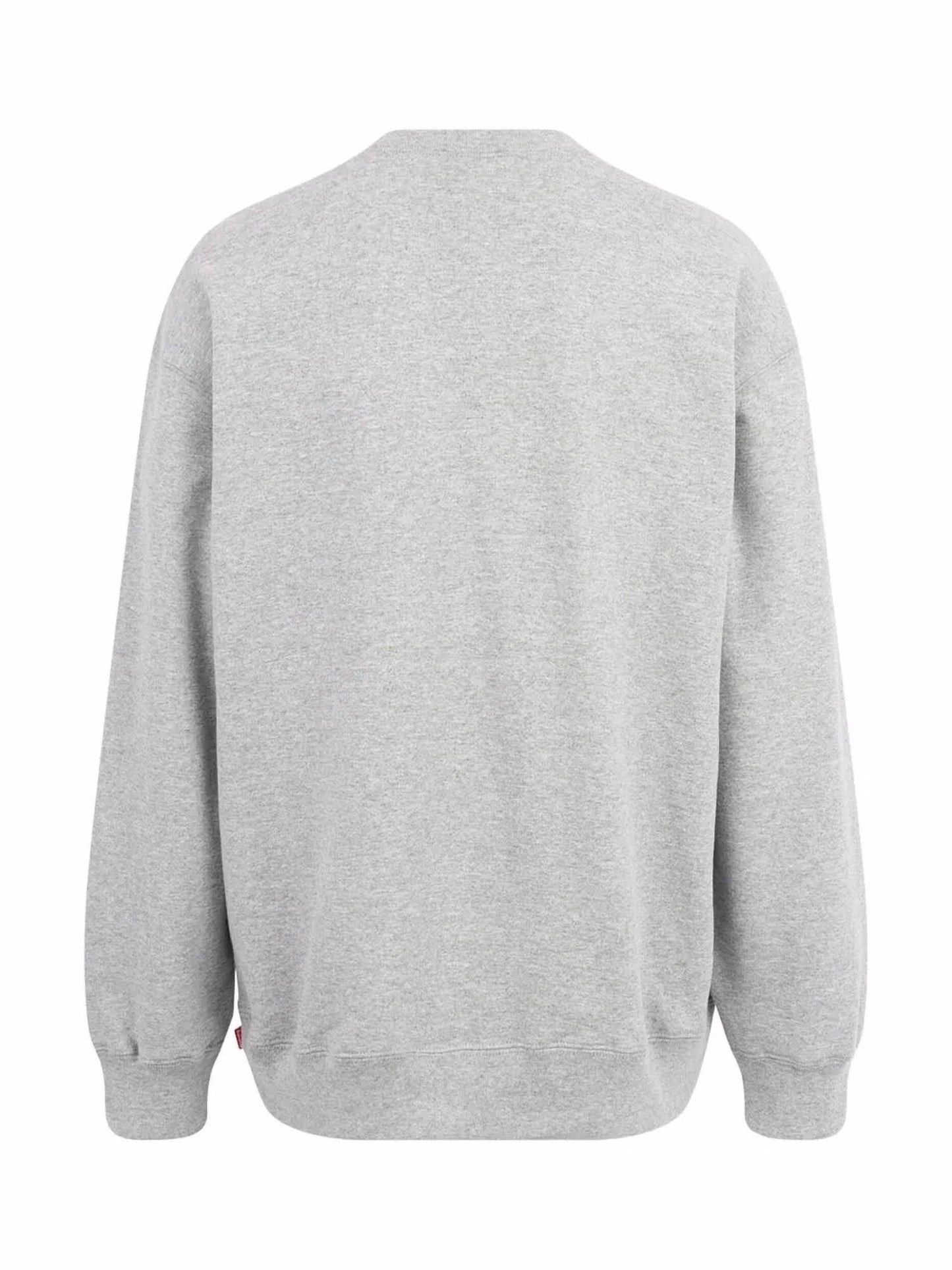 Herren-Rundhals-Sweatshirt mit kleinem Box-Logo