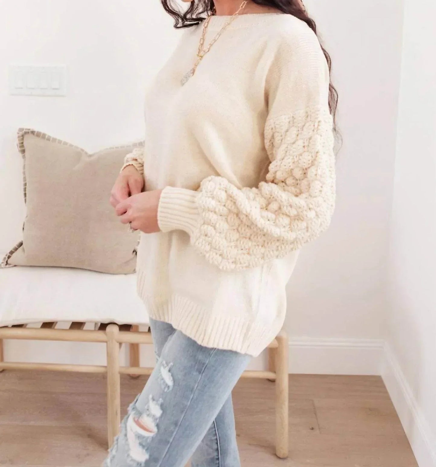 Sprudelnder B-Pullover