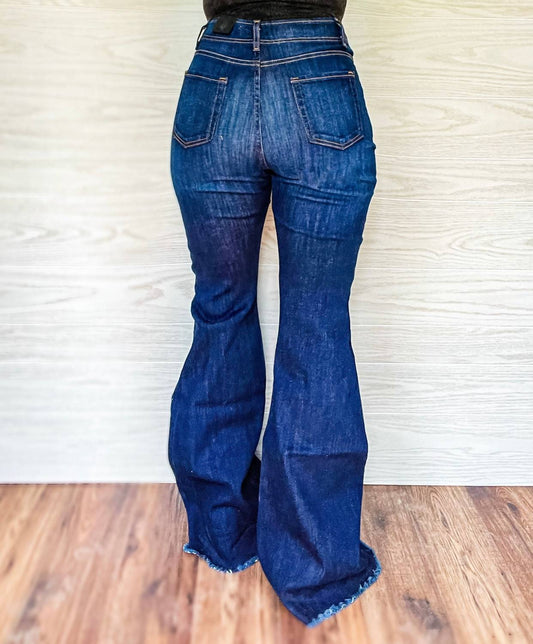 Sheridan Schlaghose mit hoher Taille aus Denim