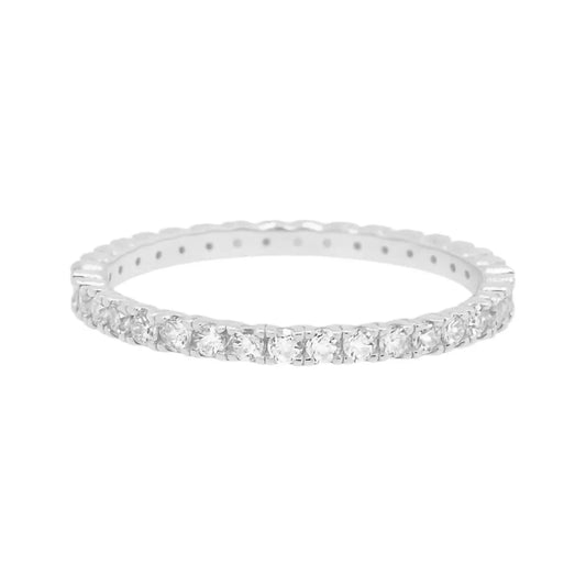 Women's Moissanite Pave Band Ring