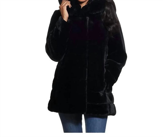 Faux Fur Coat Hoodie