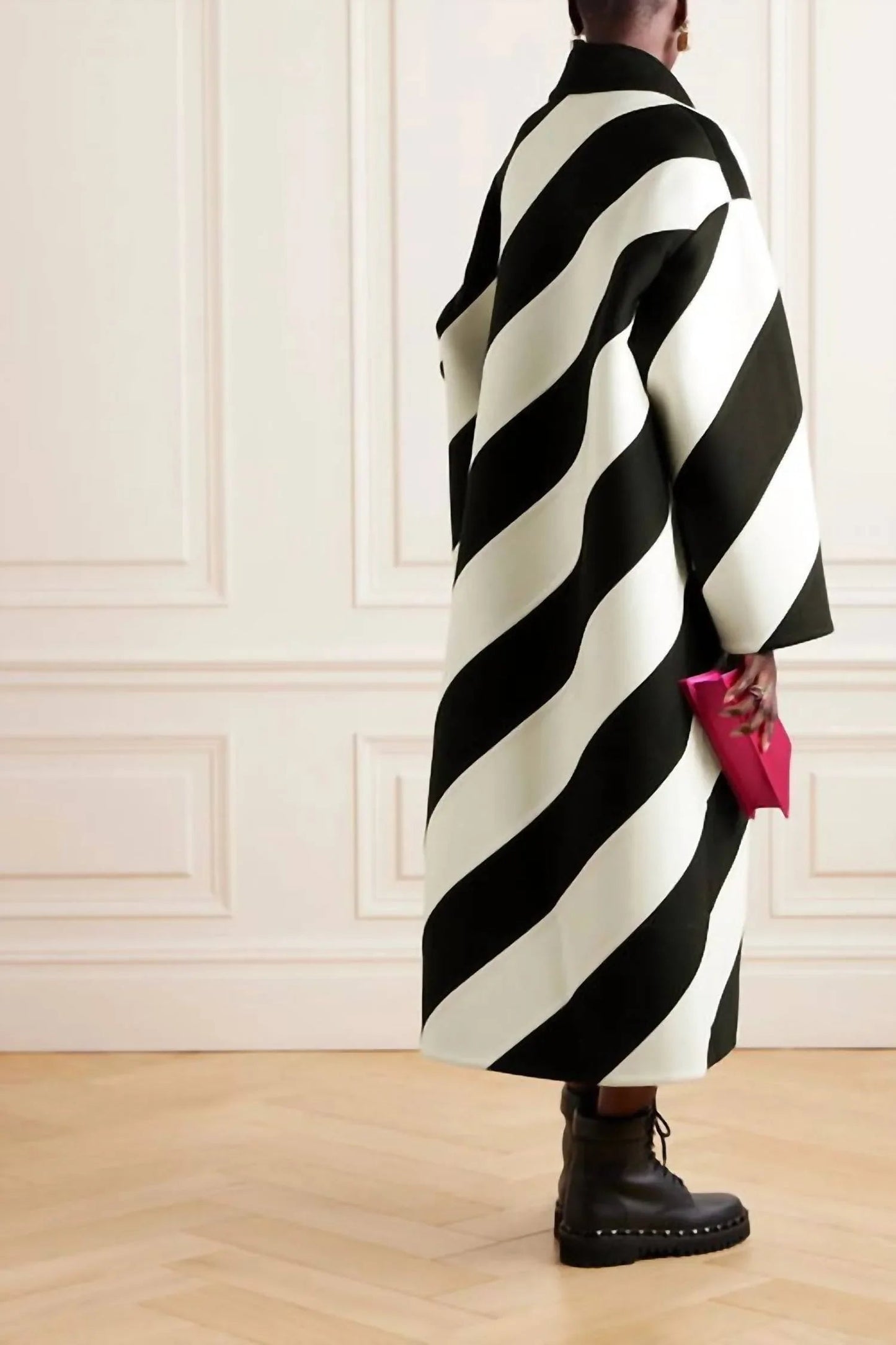 Oversized Striped Coat