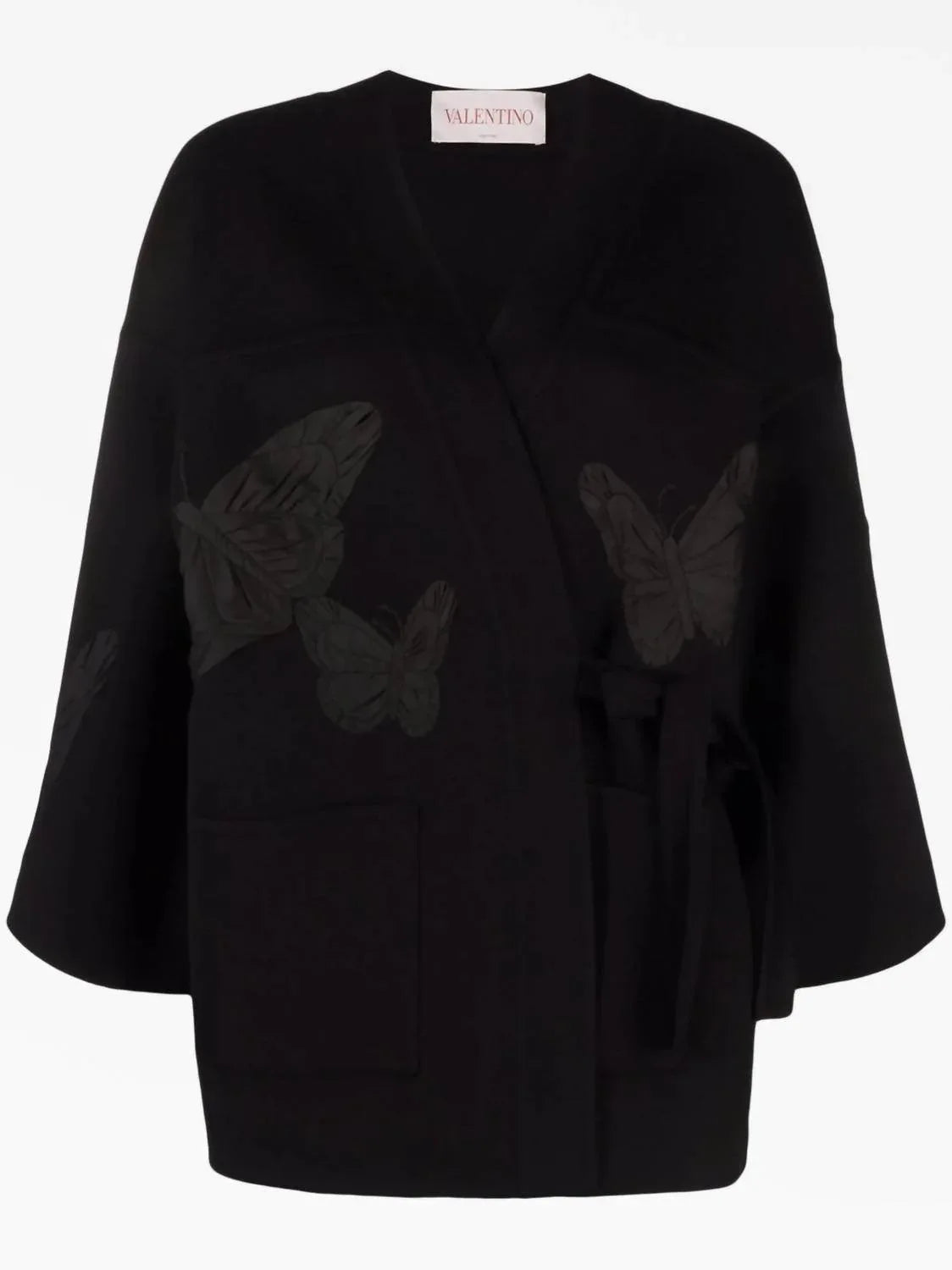 Embroidered Butterfly Wrap Jacket