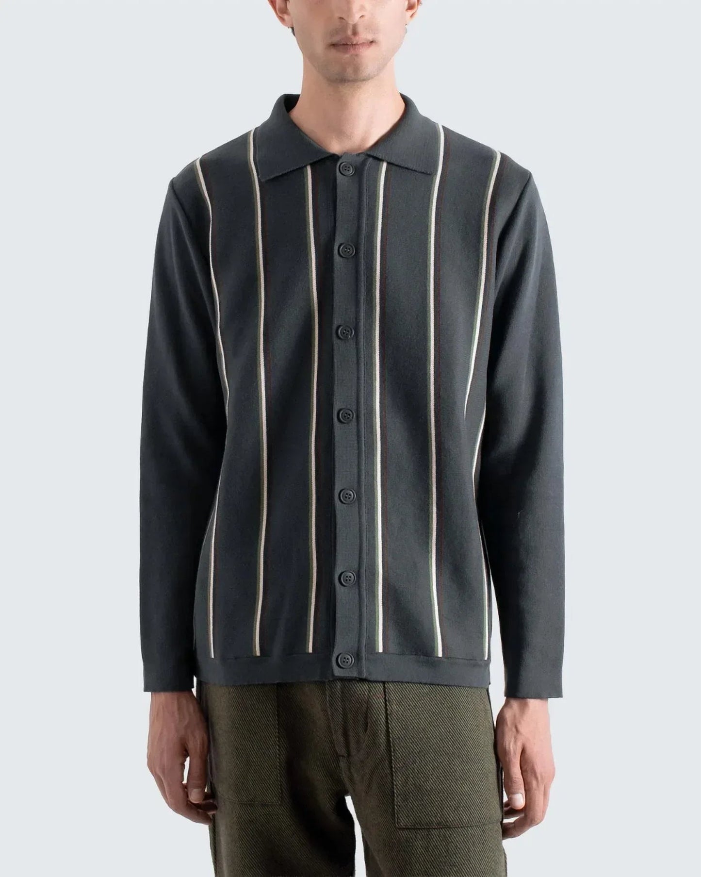Zigger Langarm-Strickjacke