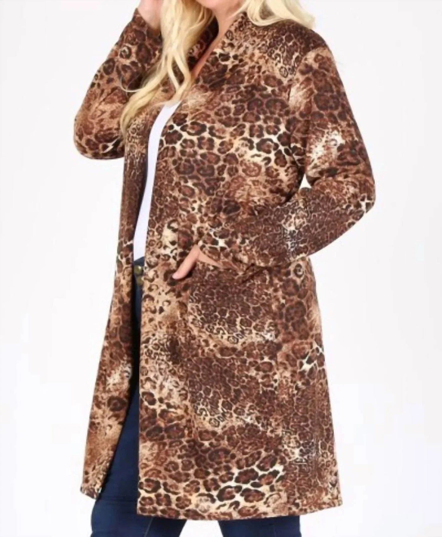 Cardigan mit Leopardenmuster