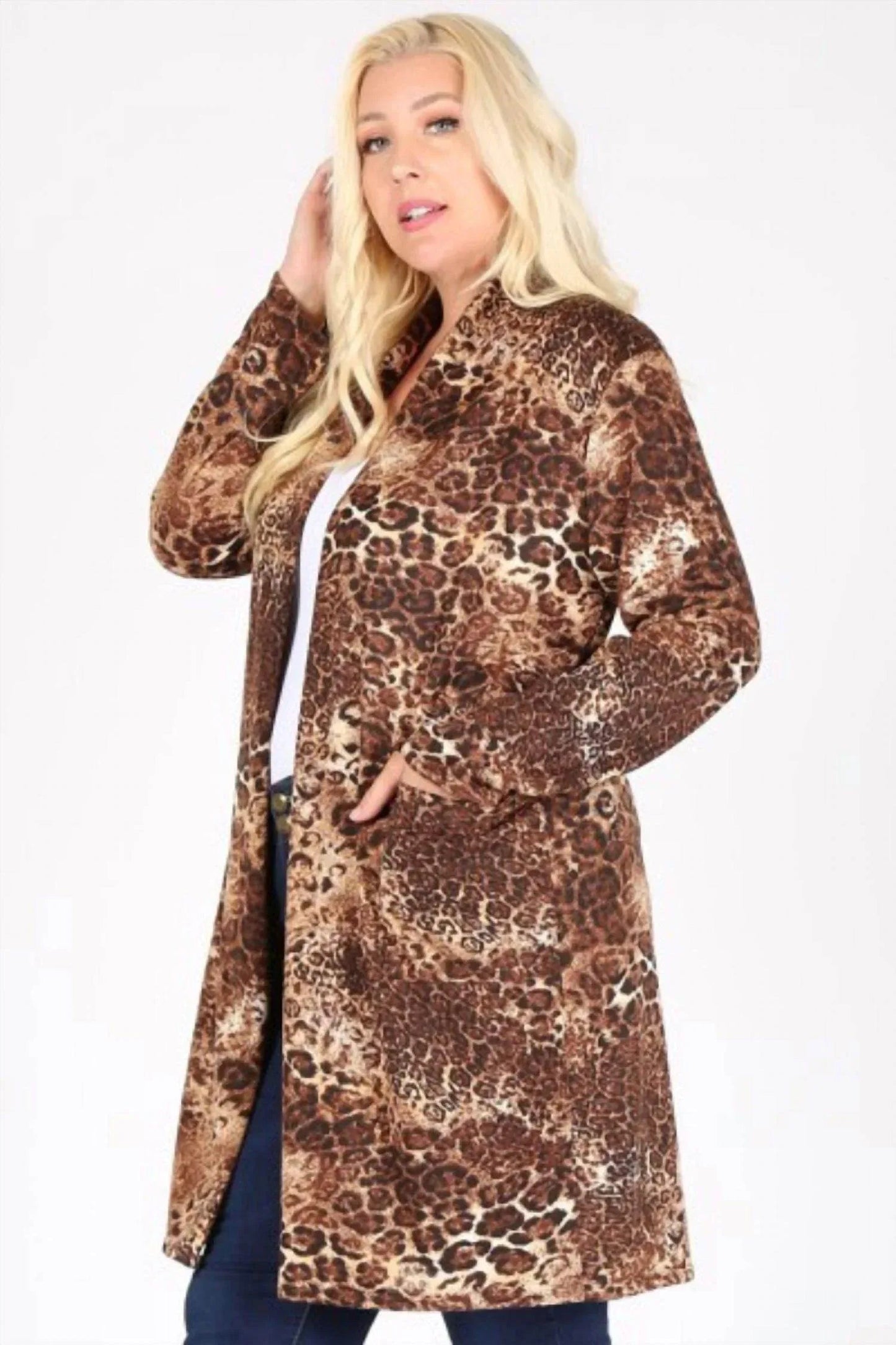 Cardigan mit Leopardenmuster