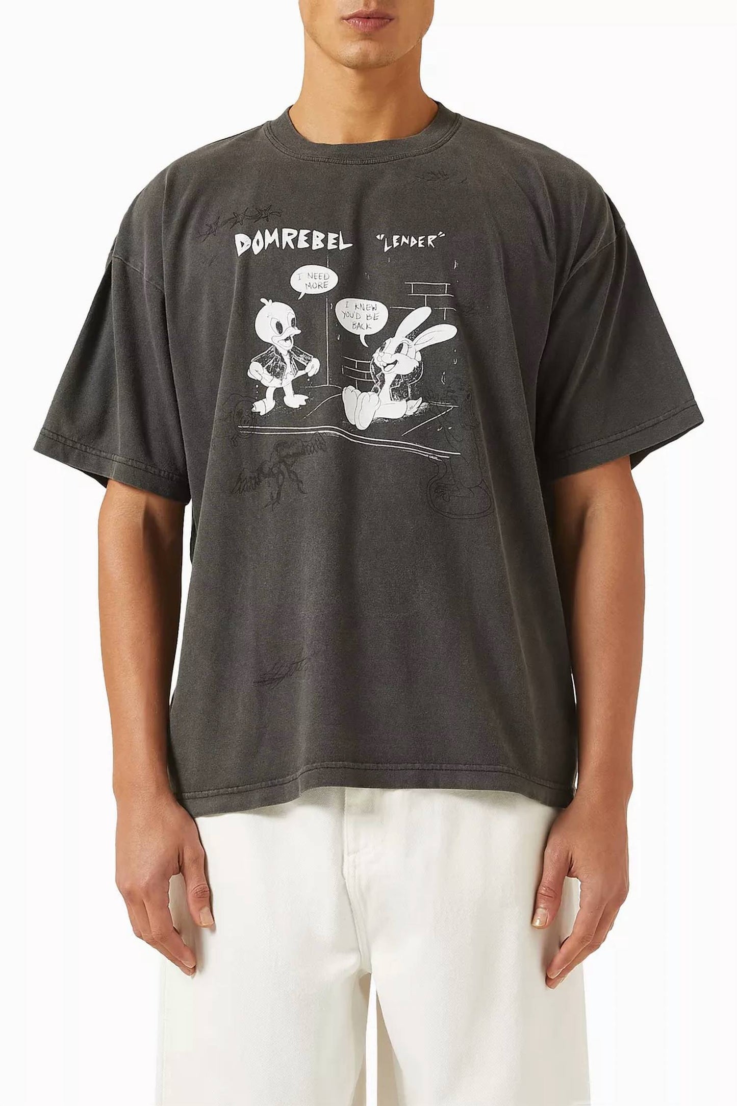 Lender Grafik-Baumwoll-T-Shirt