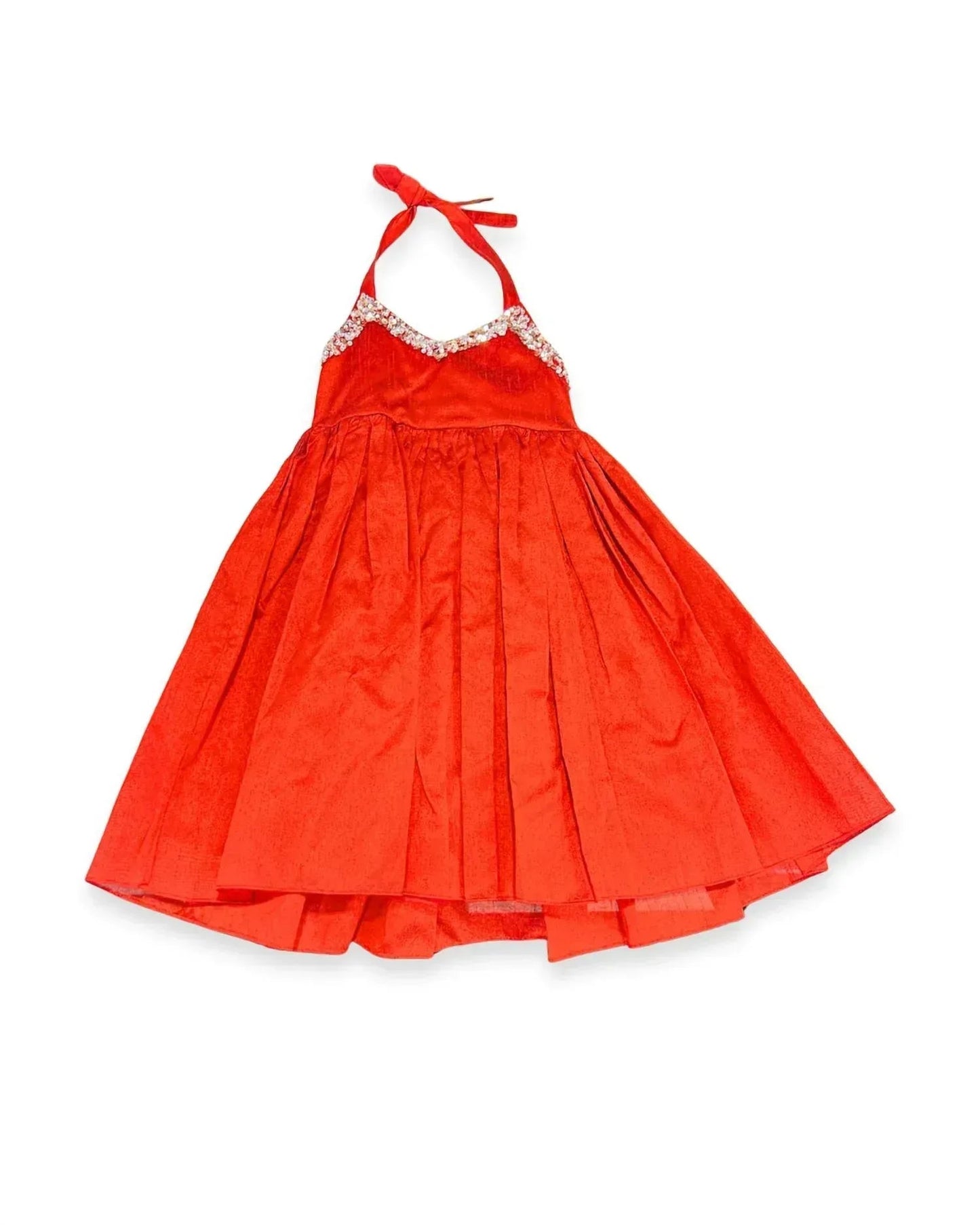 Mädchen-Paillettenkleid mit Neckholder