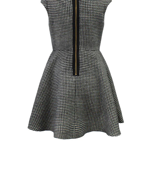 Mädchenkleid David Charles Houndstooth mit Kappenärmeln
