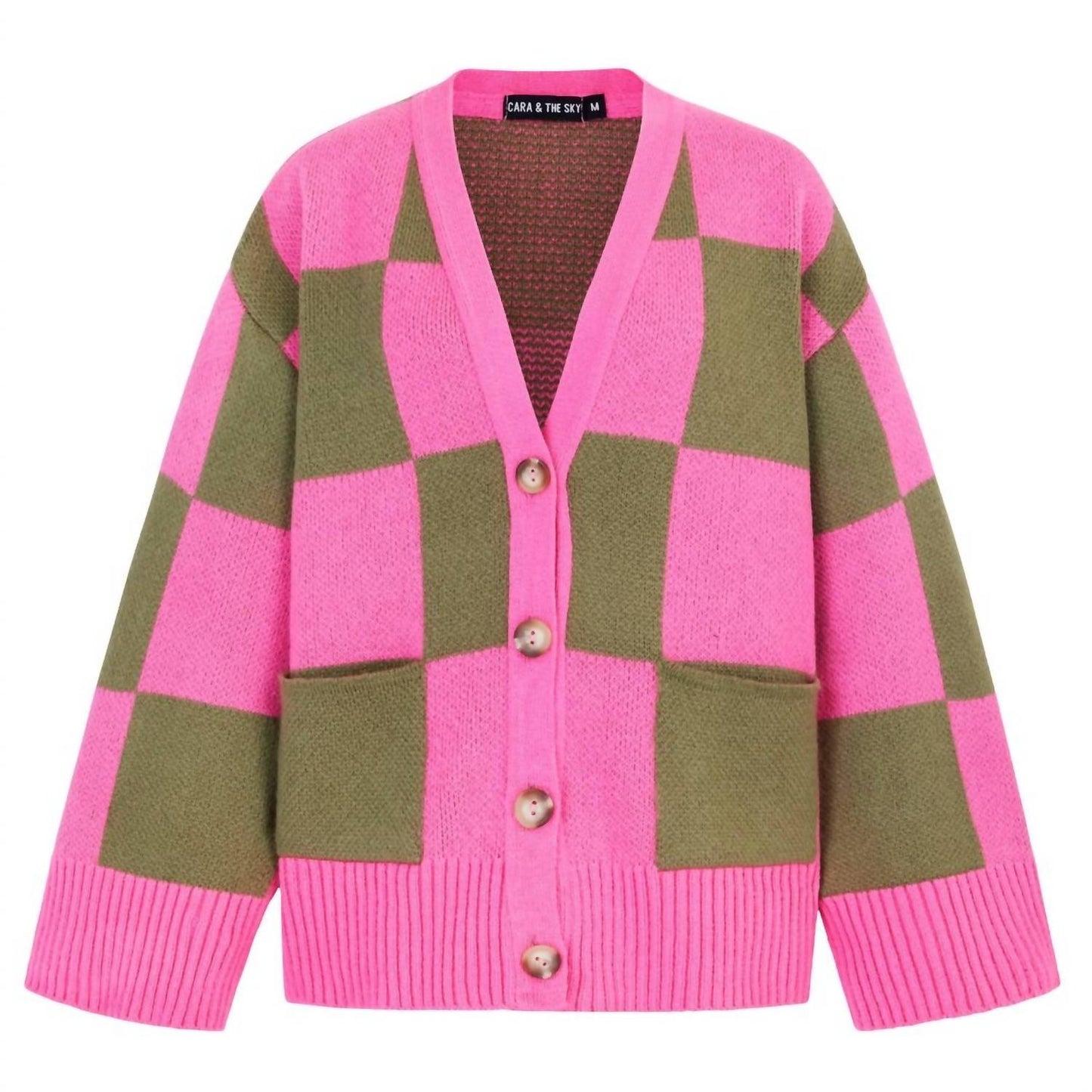 Candice Karierte Strickjacke