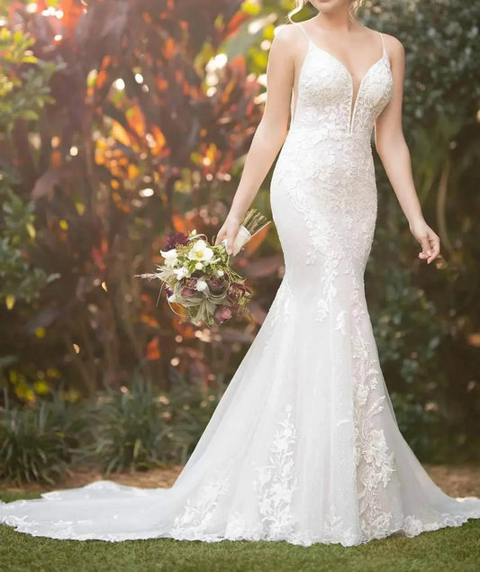 Glitzerndes Fit-and-Flare Hochzeitskleid