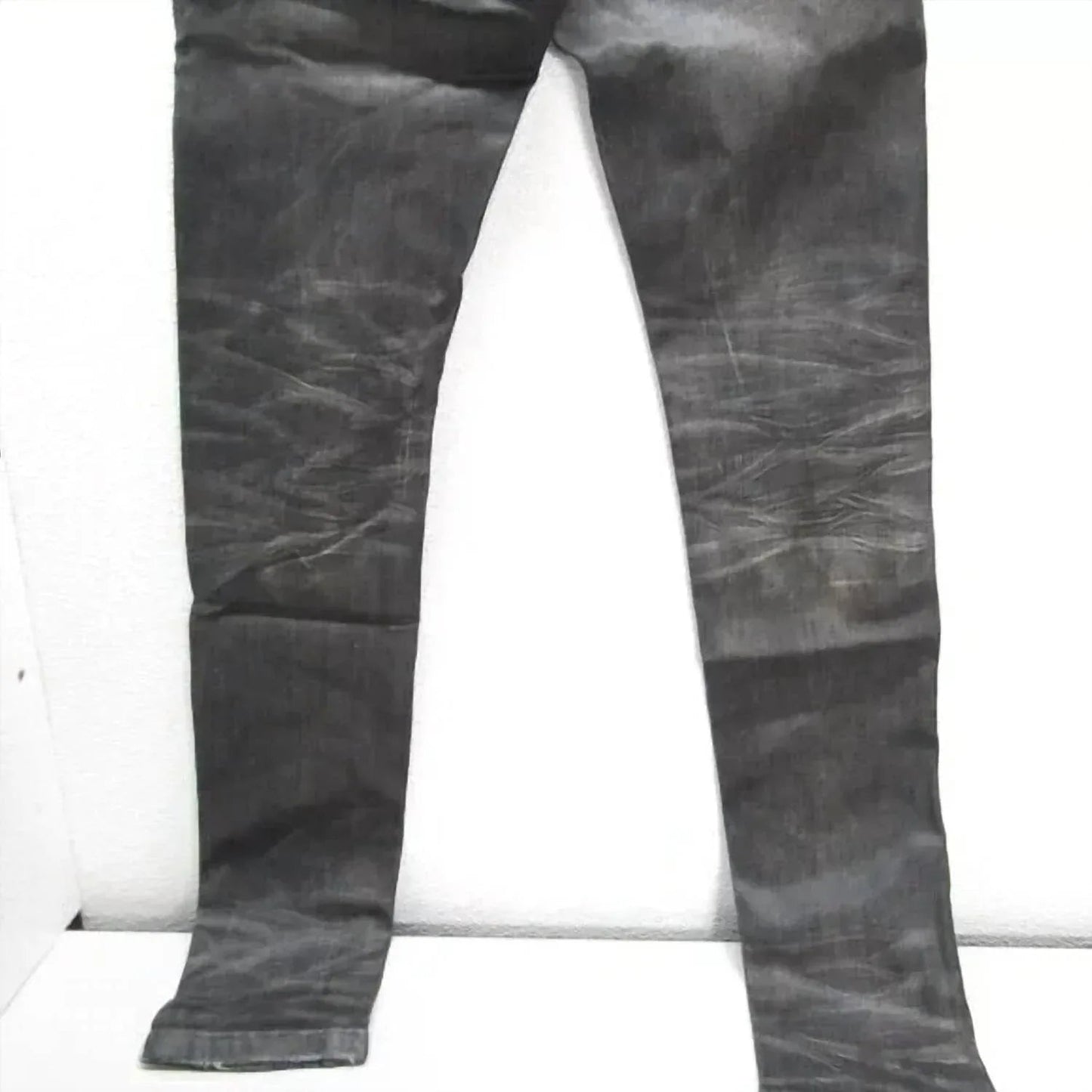Men's Biker Coated Denim Jeans