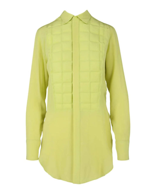 Women's Quilted Plastron Detailed Tuxedo Shirt