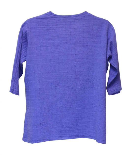Dotty Gauze Cotton Ginger Tunic Top