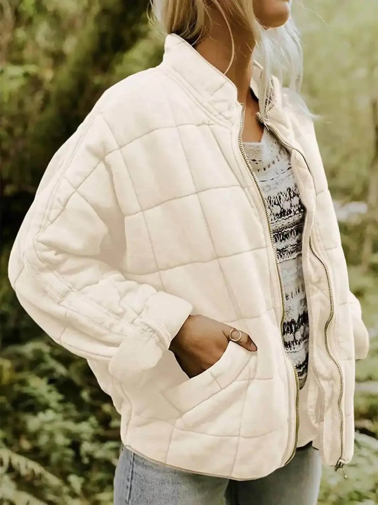 Gesteppte Jacke mit Reißverschluss