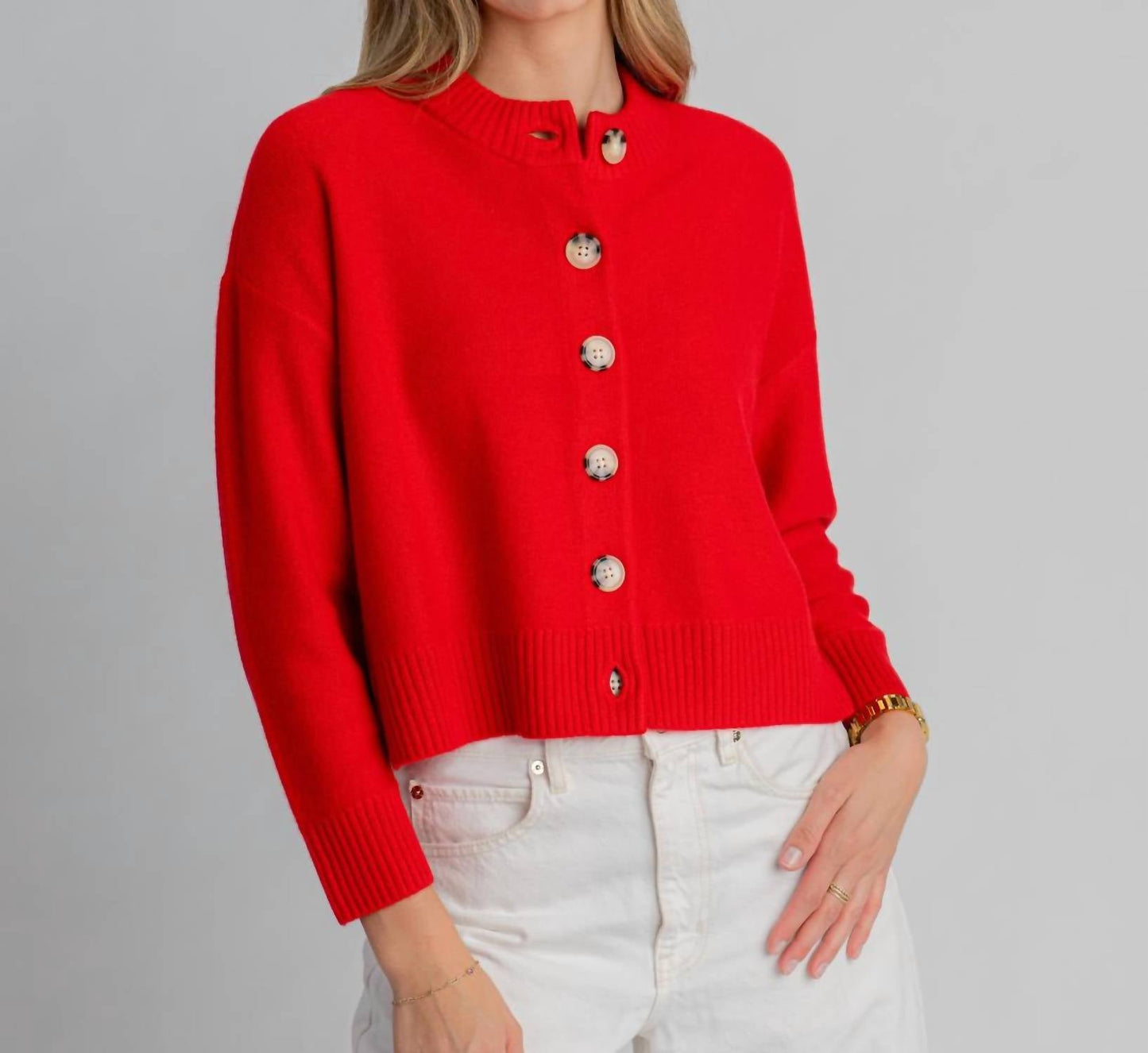 Nina Cardigan mit Rundhalsausschnitt