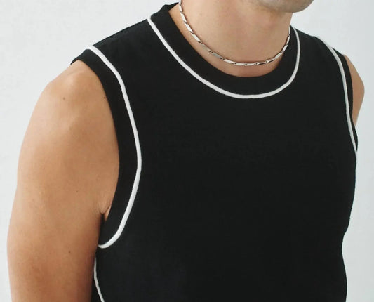 Ärmelloses Tanktop mit Pullover-Optik