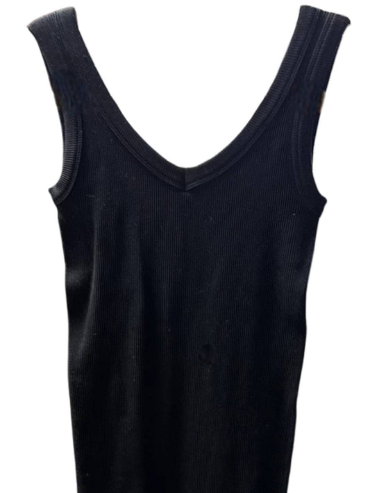 Women's V Neck Ribbed Tank Dress