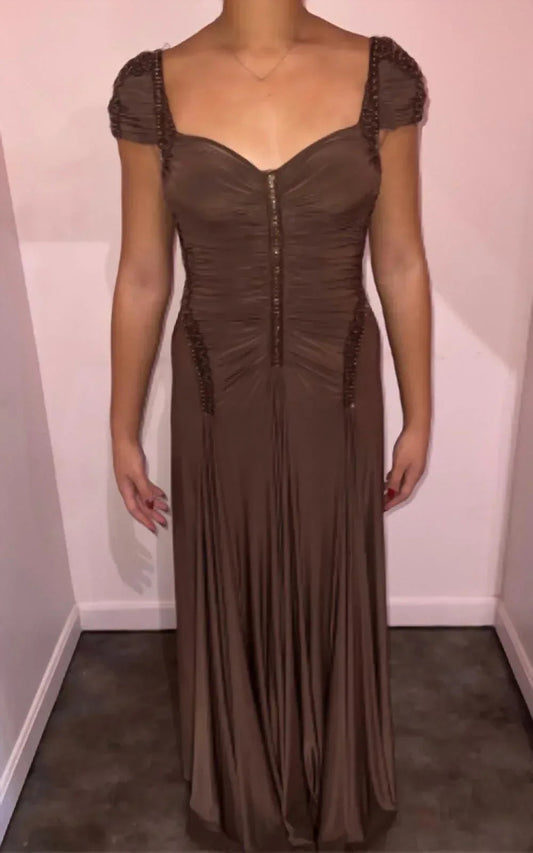 Beaded Jersey Gown