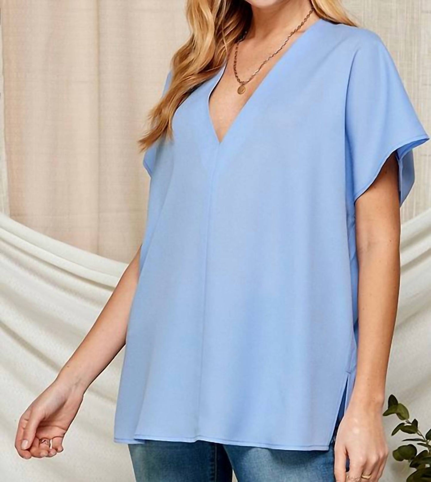 Halbtransparente Bluse im Relaxed Fit