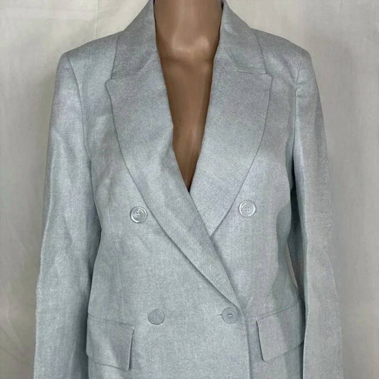 Women’s Linen Lurex Double-breasted Blazer