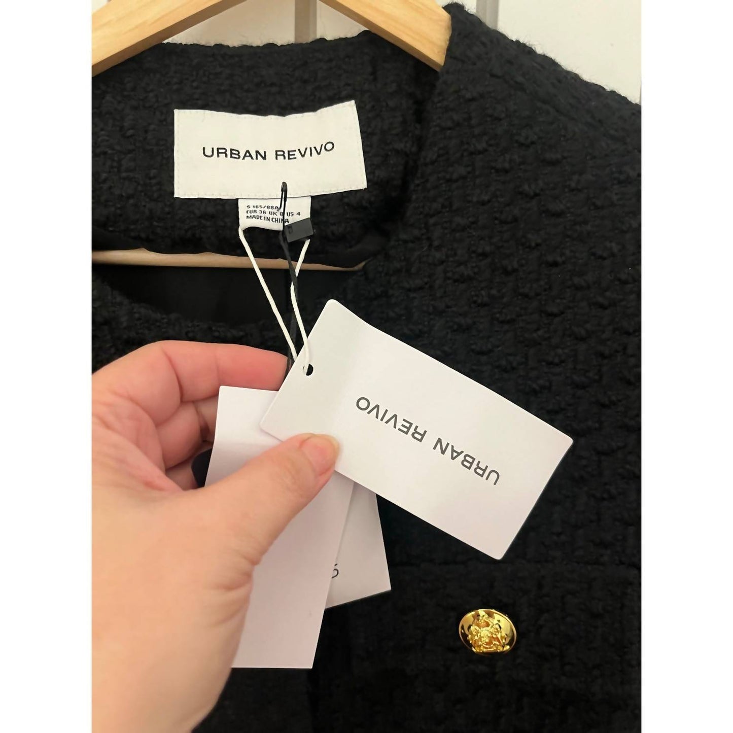 Tweed-Blazer mit langen Ärmeln