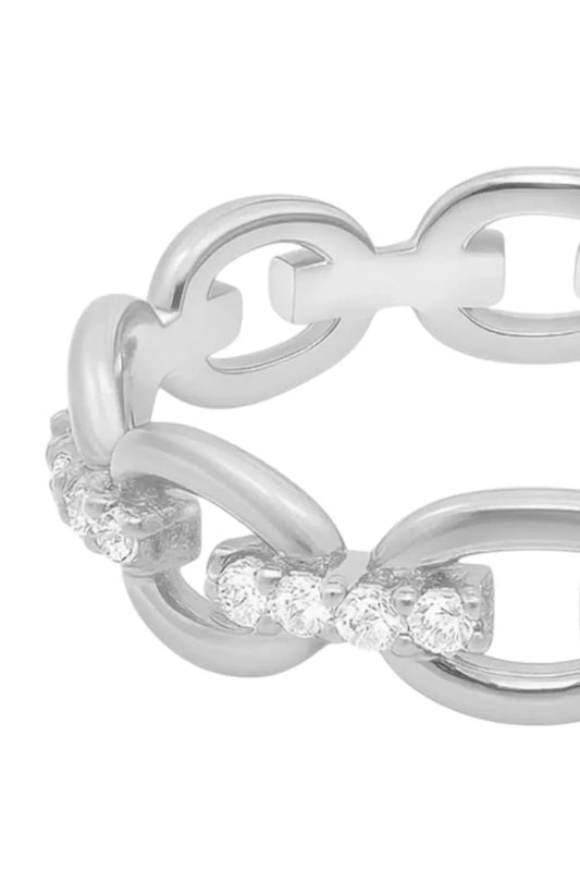 Women's Moissanite Oval Link Band Bracelet