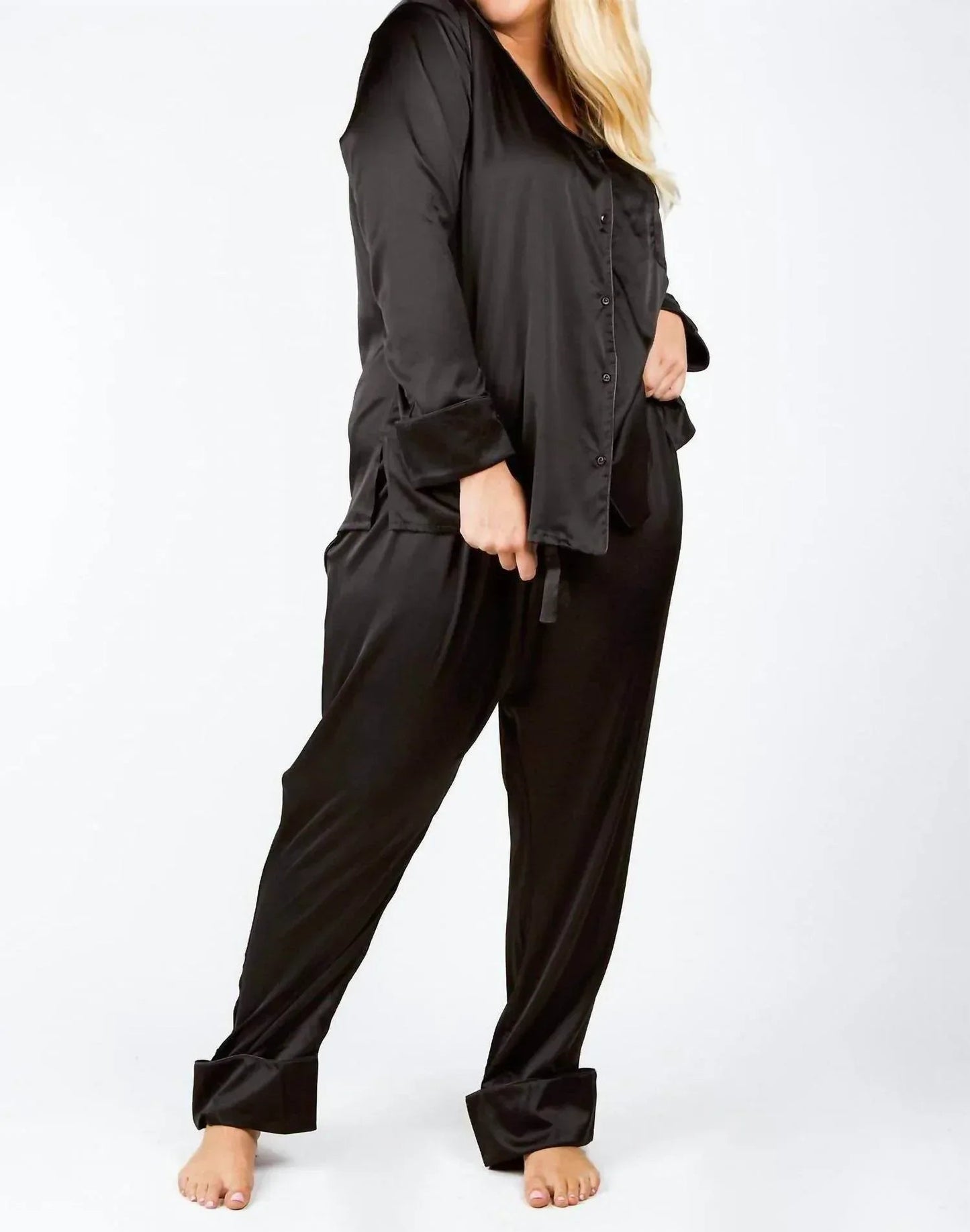 Seiden-Pyjama-Set – Plus-Size