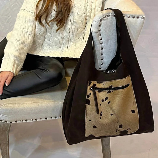Women's Nubuck Hobo Handbag
