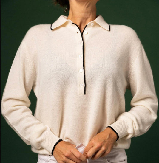 Cashmere Polo Sweater