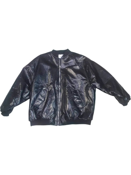 Women's Leather Bomber Jacket