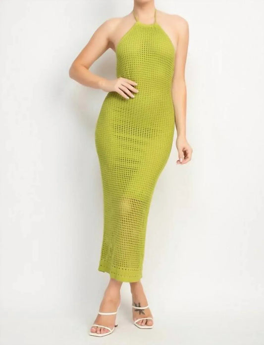 Neckholder rückenfreies Bodycon Maxikleid