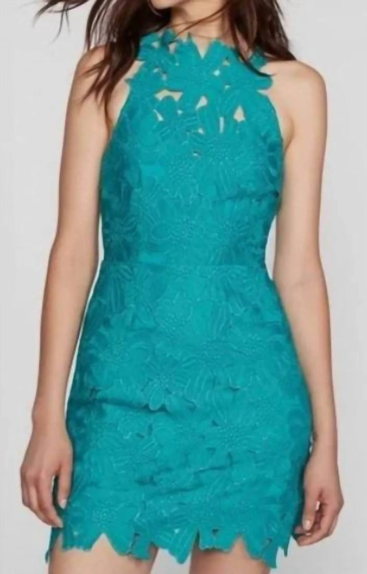 Jessica Folien-Spitzenkleid