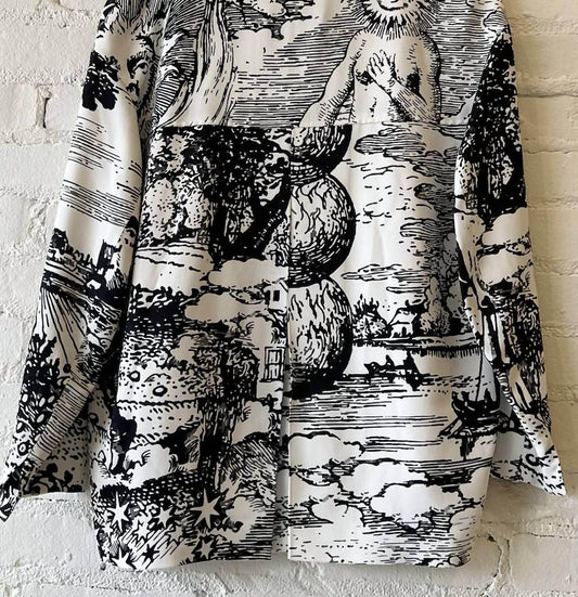 Women's Modern Toile Pleated Jacket