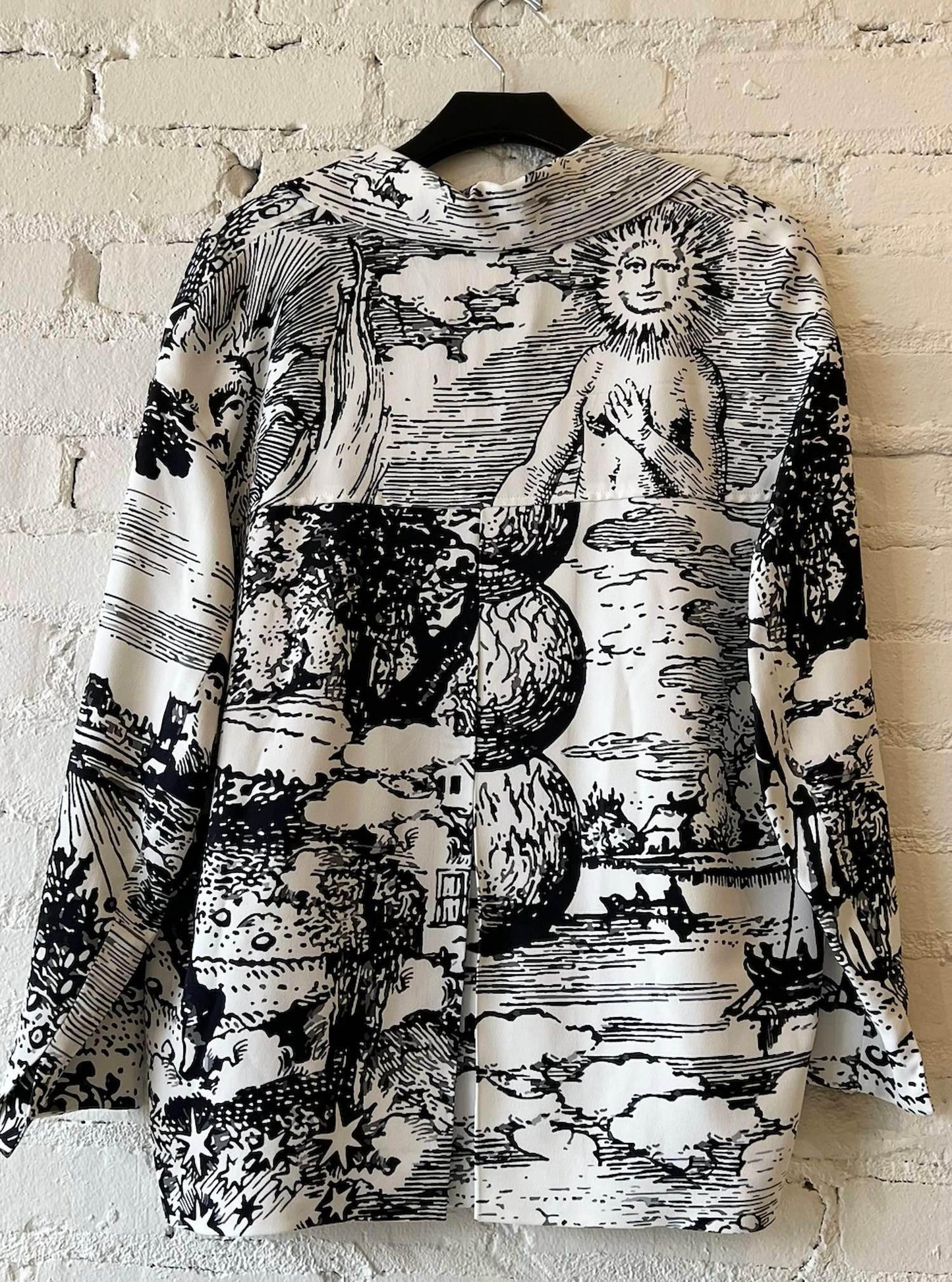 Women's Modern Toile Pleated Jacket