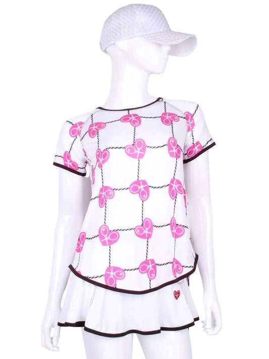 Women's Tie Back Short Sleeve Tennis Tee