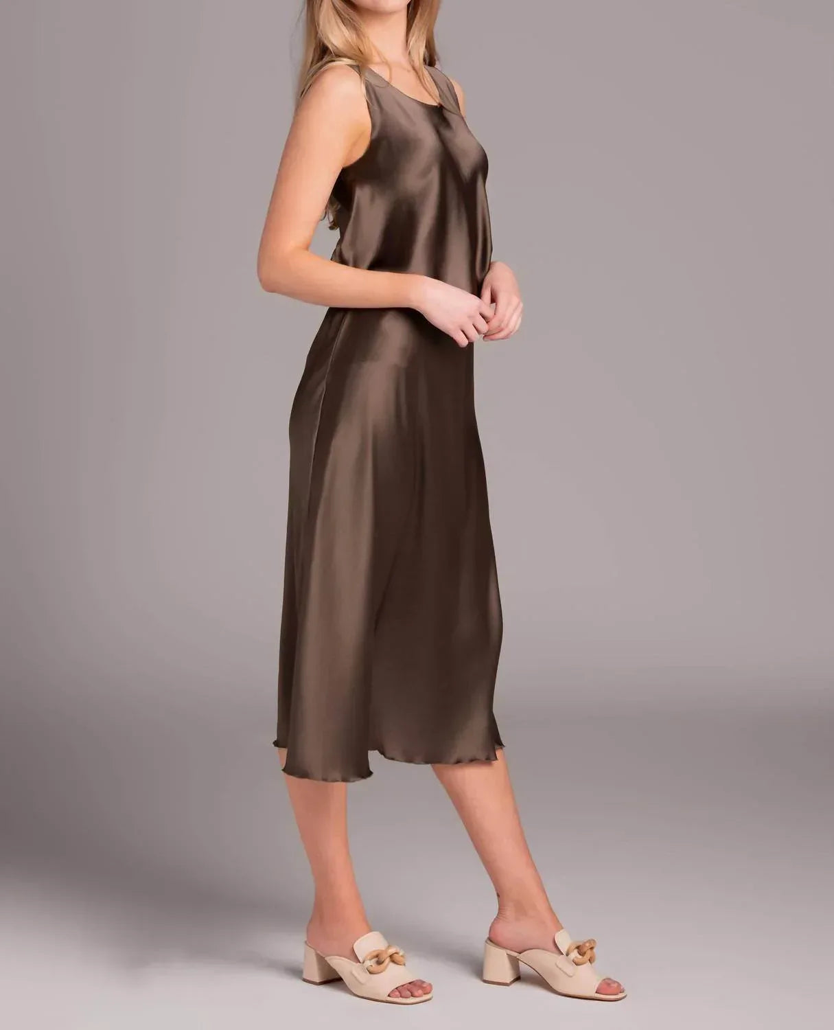 Silk Midi Skirt