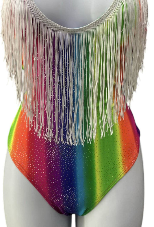 Women's Fringe Benefits Holographic Bodysuit