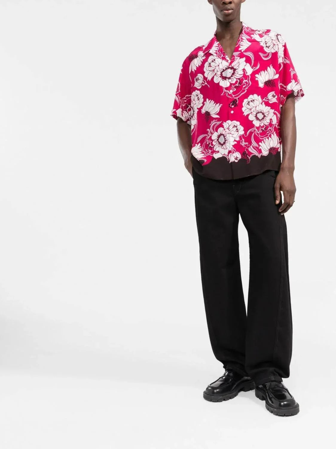 Floral Print Short Sleeved Shirt
