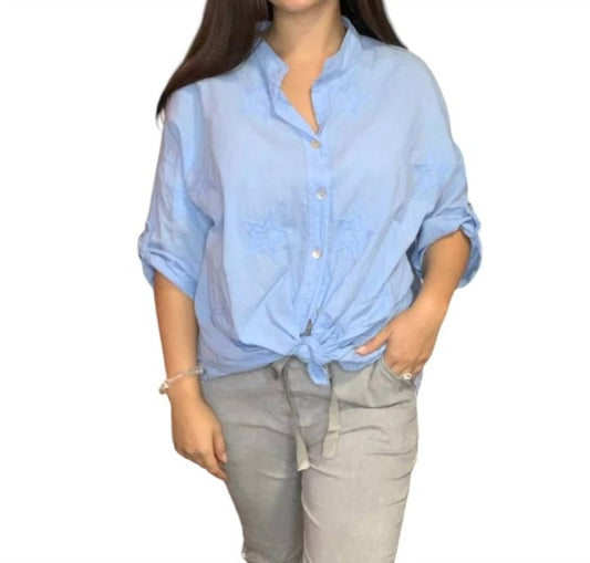 Super Star Button-Down-Oberteil