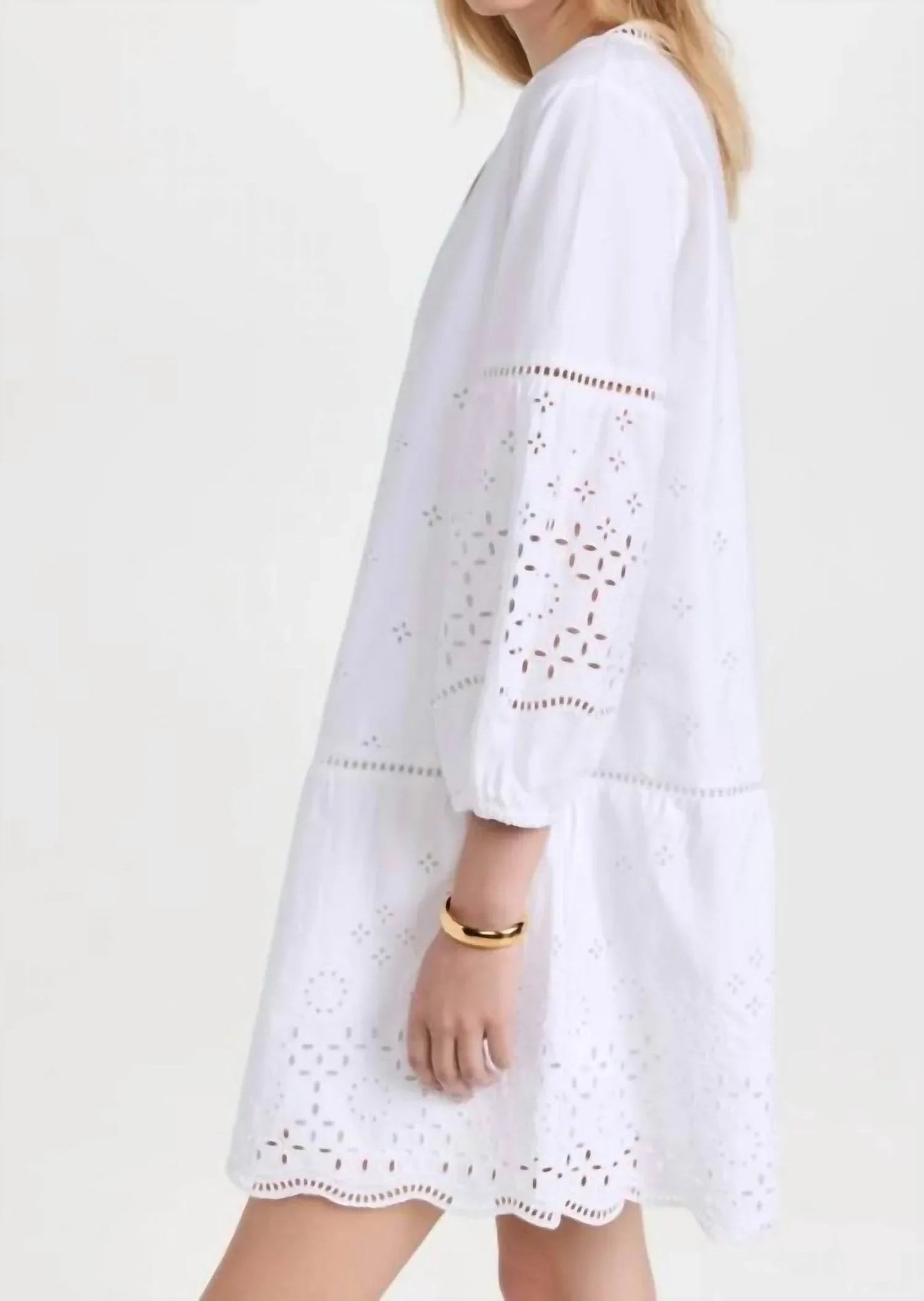 Eyelet Mini Dress
