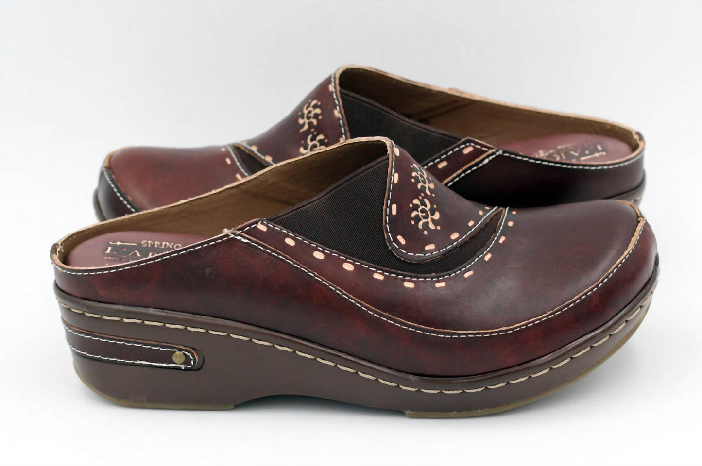 Damen-Chino-Lederclogs