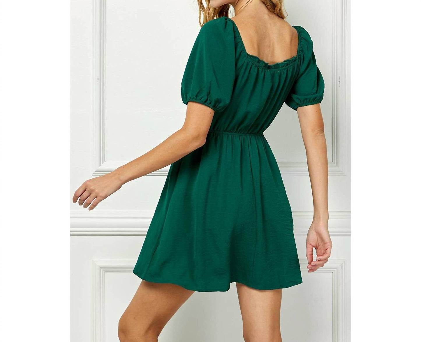 Puff Sleeve With Juliette Waist Tiered Dress
