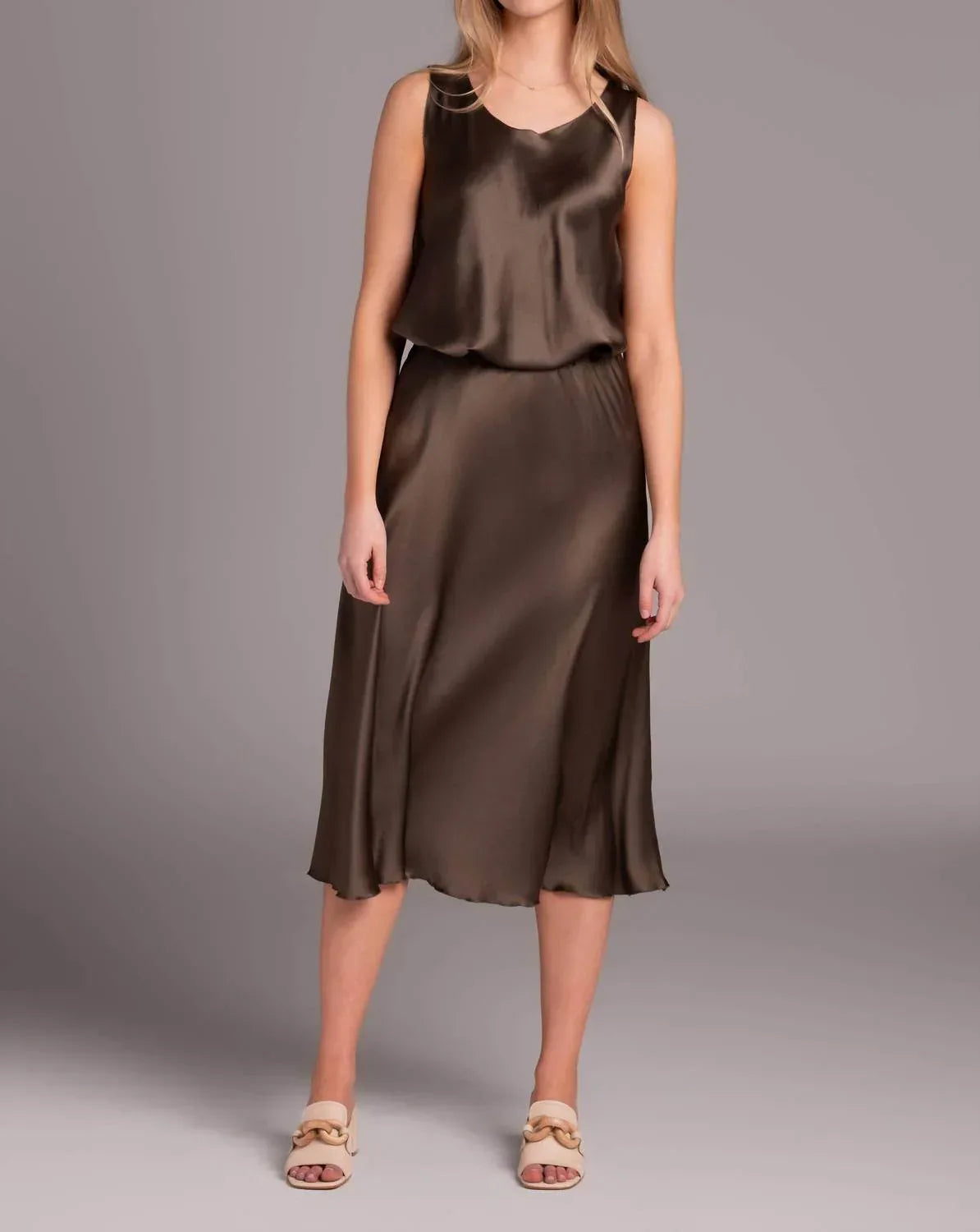 Silk Midi Skirt