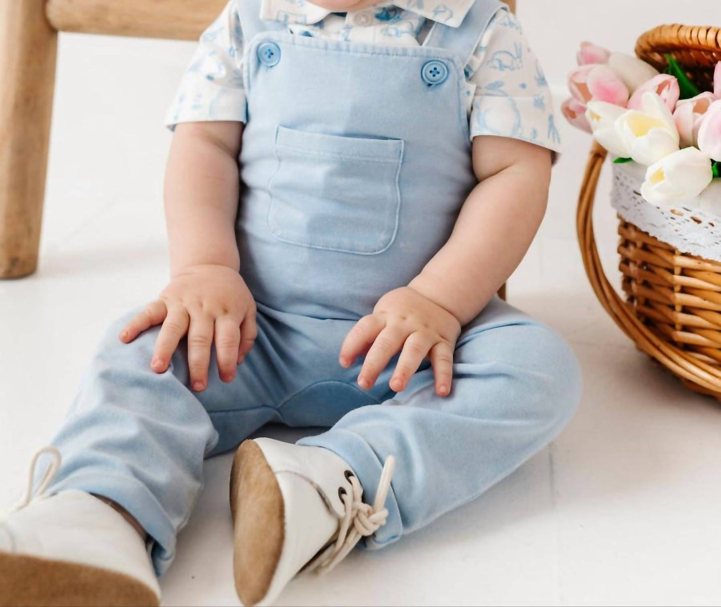 Hasen-Overall-Set für Jungen im Used-Look