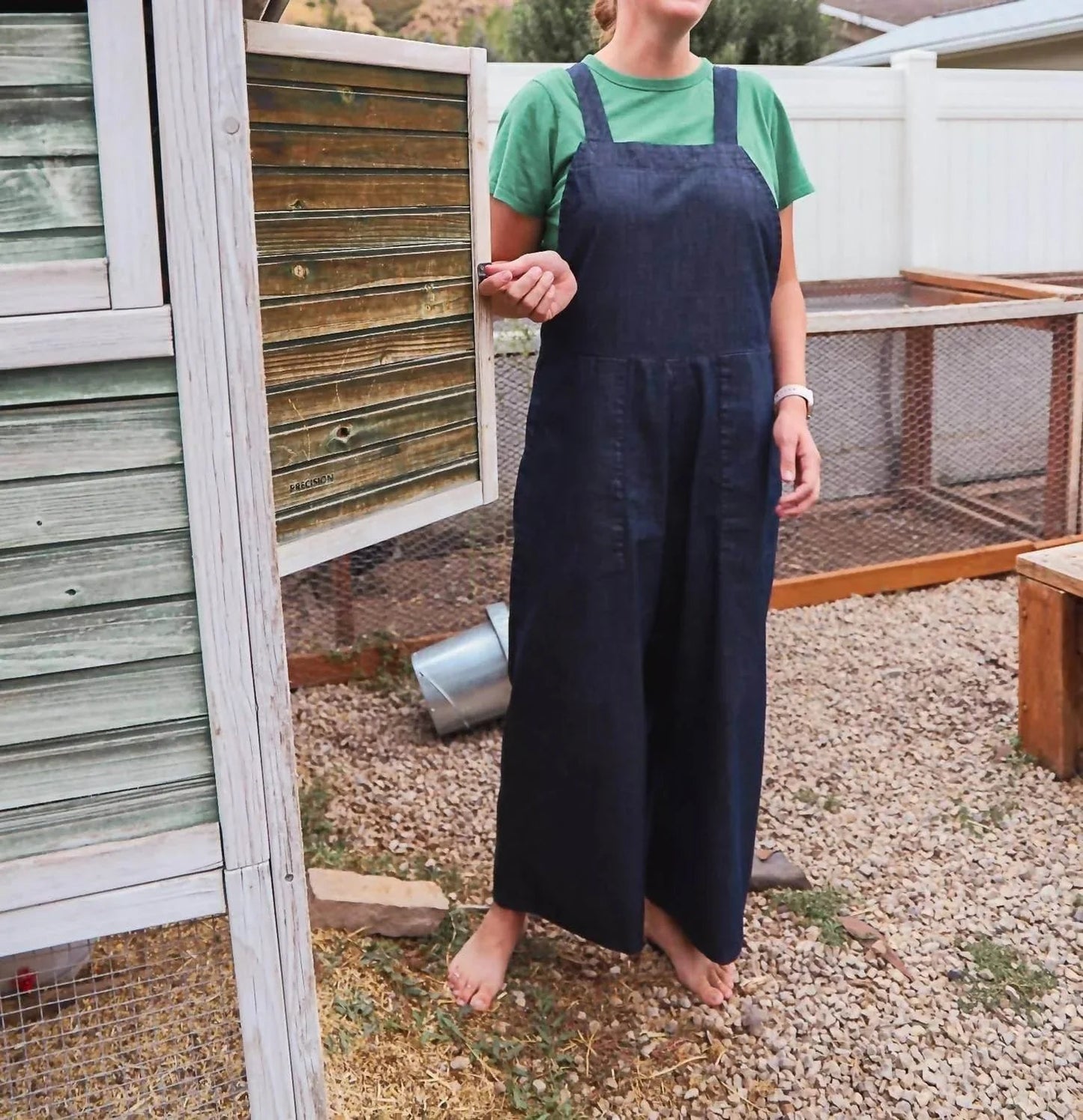 Lola Wide Leg Overalls aus japanischem Denim