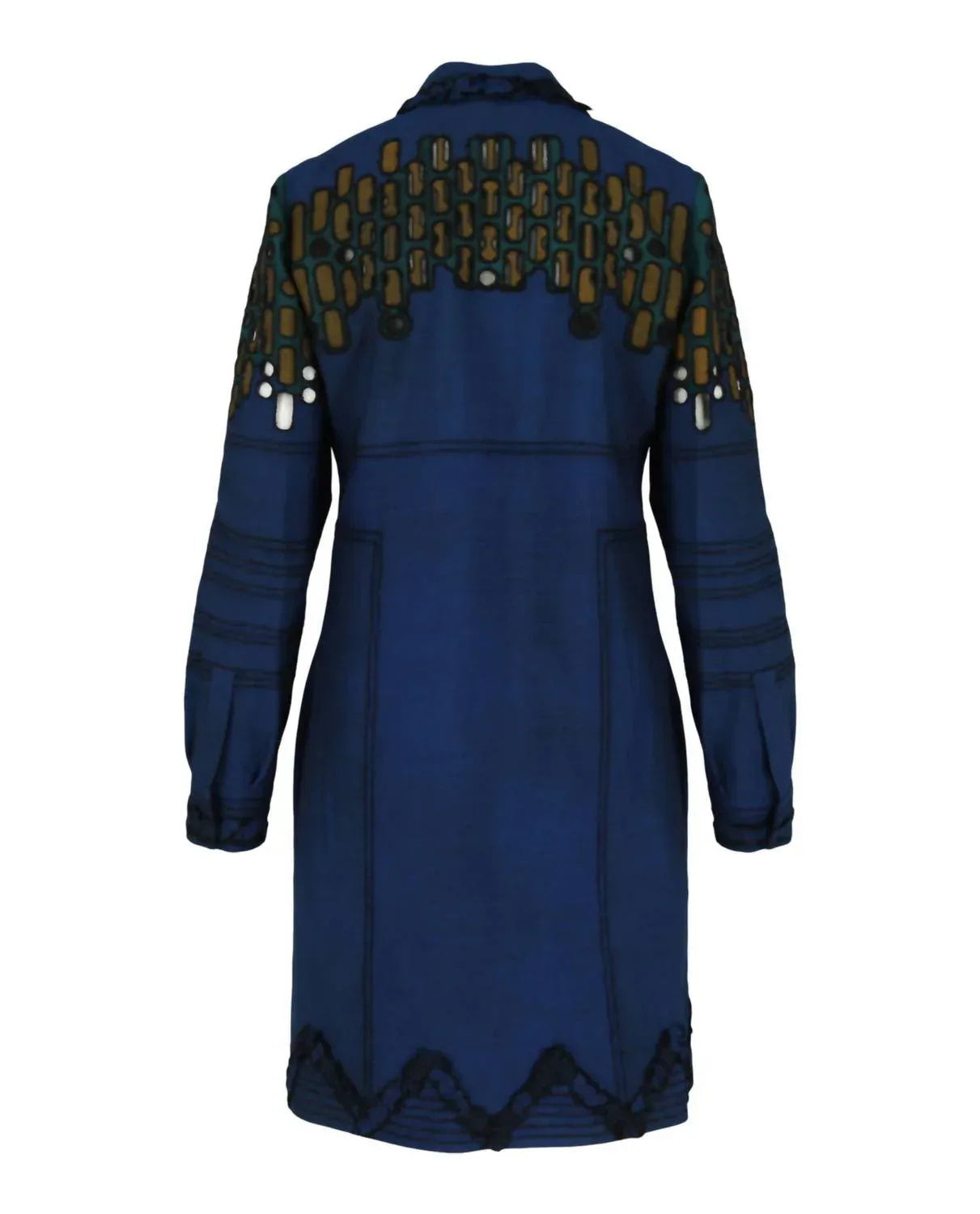 Damenkleid mit Kragen und Muster