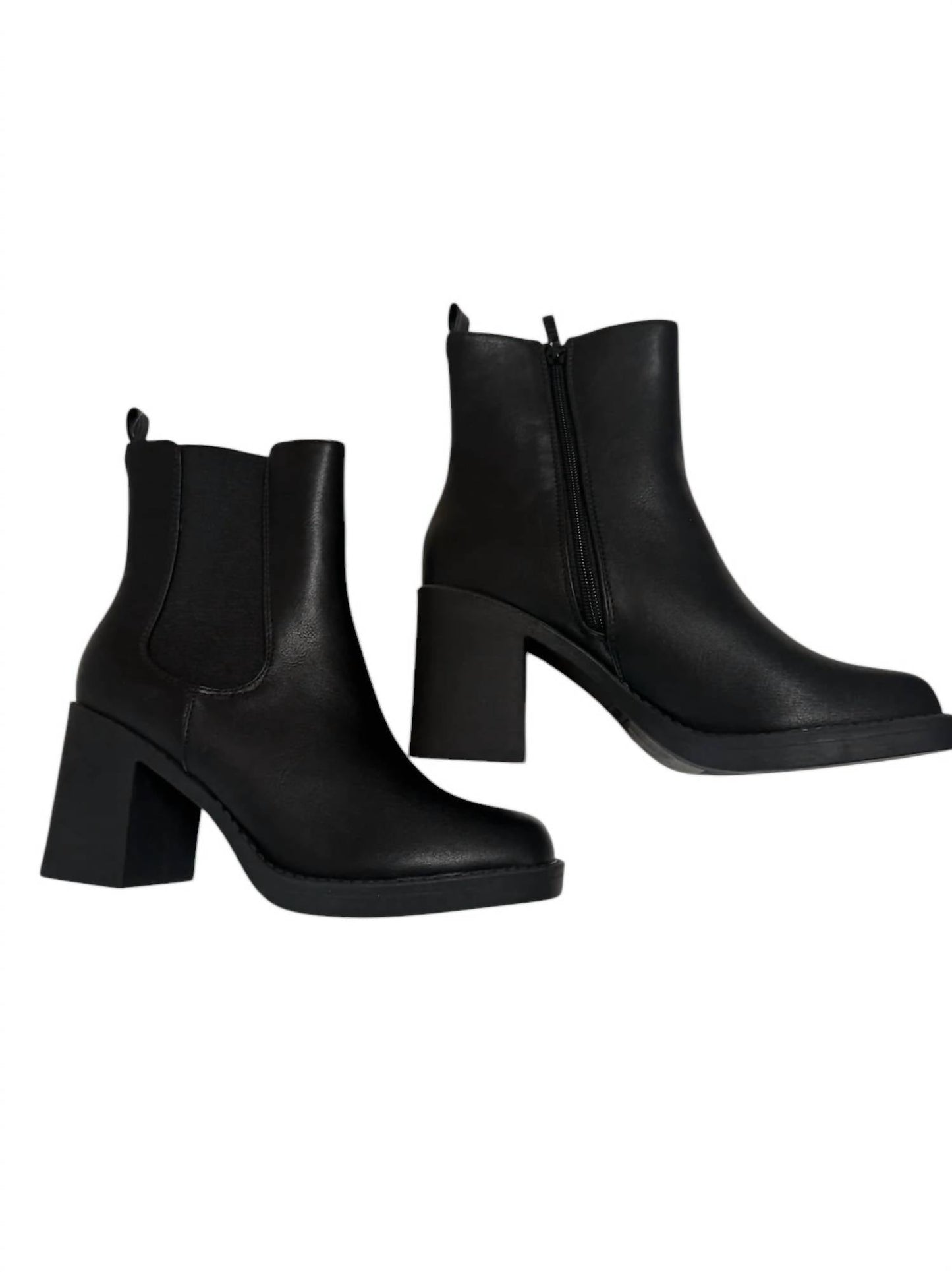 Women's Leather Brown Toe Bootie