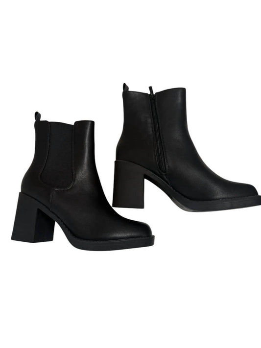 Women's Leather Brown Toe Bootie