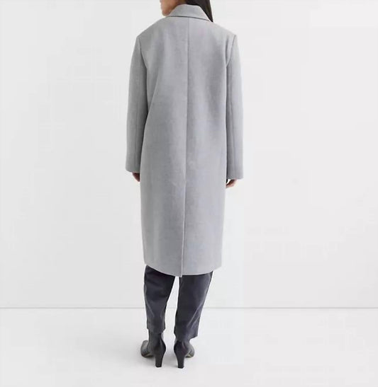 Wintermantel mit aufgesetzten Taschen und Melange-Muster